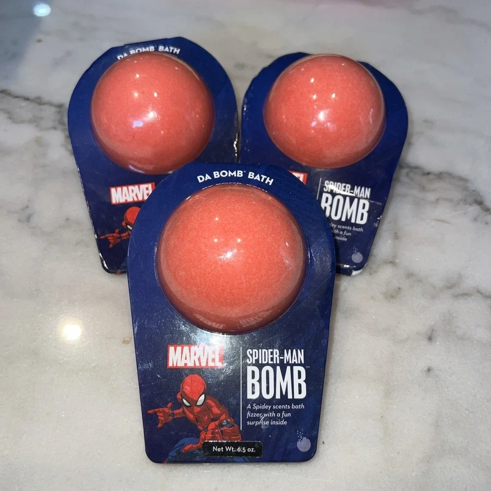 Da Bomb Spider-Man Bath Bomb 3 Pack Spidey Scents Bath Fizzer w/ Surprise Inside